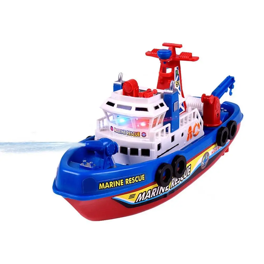 Kids Music Light Water Spray Electric Marine Rescue Fire Boat Model Education Toy Kids Boys Birthday Gift Outdoor Toys 30 liquefied welding gas torch fire gun welding weed burner welding accessories for brazing tool outdoor picnic bbq