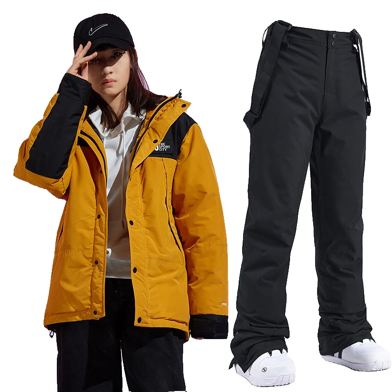 

Ski Suit Women Winter Warm Windproof Waterproof Outdoor Sports Snow Jackets and Pants Snowboard Loose-fitting Cotton Jacket