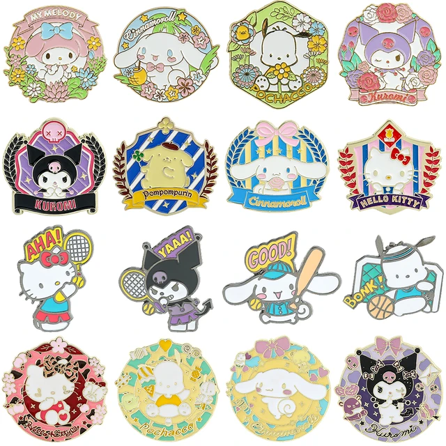 Cute Sanrio Pins for Backpacks Hello Kitty Kuromi My Melody Brooches Kawaii  Cinnamoroll Metal Enamel Badge Cartoon Pins Gifts - AliExpress