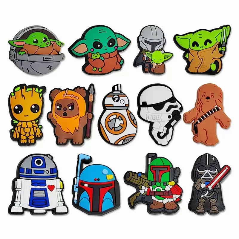 Hot Toys Disney Star Wars Shoe Charms 8-55PCS Cartoon Shoes Accessories Decorations Buckle Fit Clog Sandal Wristband Kids Gifts