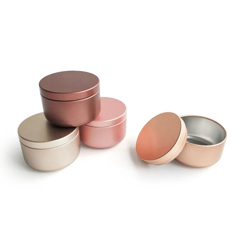 Aluminum Candle Tin 50ml Round Candle Containers Cosmetic Jars Oil Cream Pot Empty Aromatherapy Sealed Metal Can Travel candle containers
