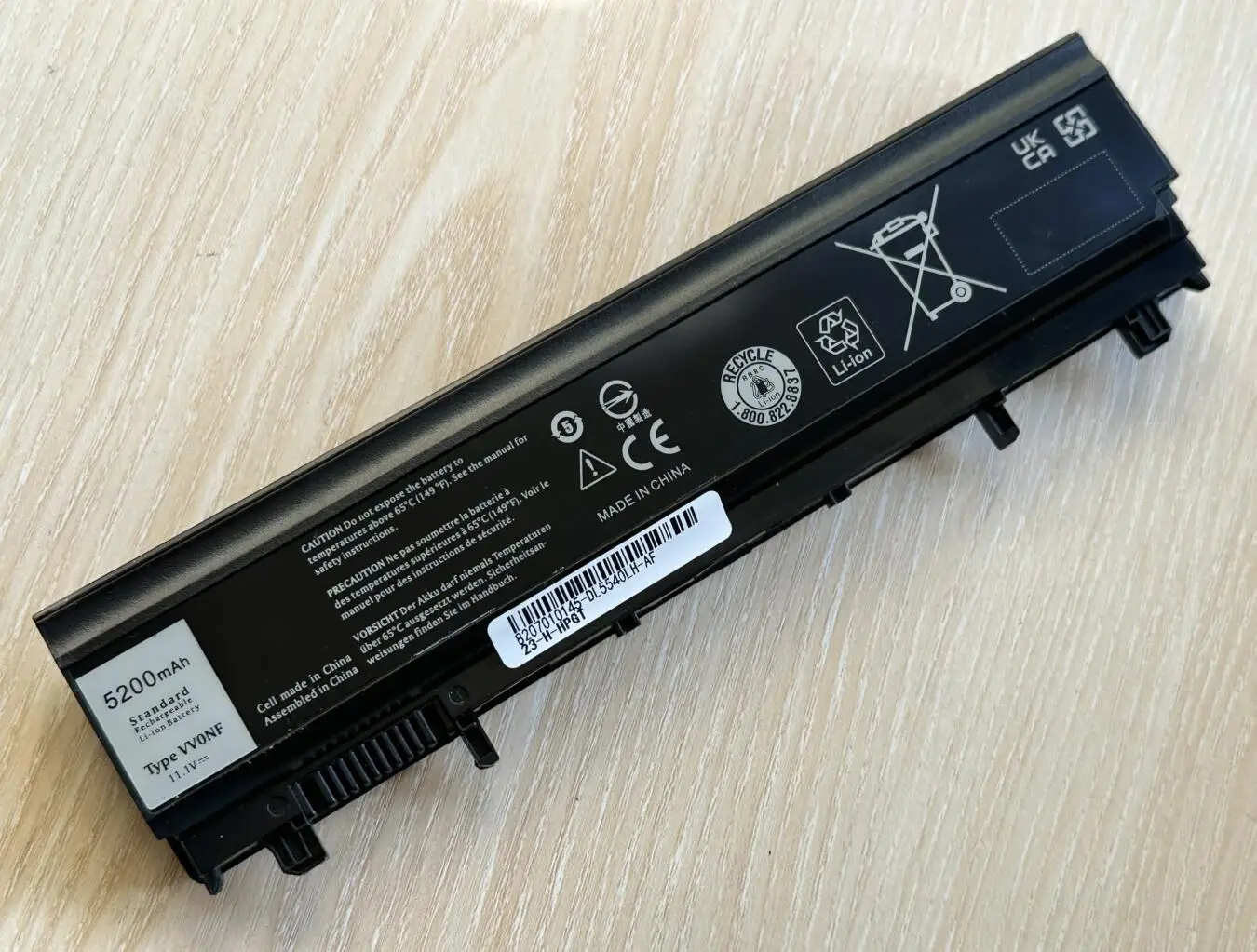 Bateria Nova do Portátil de Células Vv0nf para a Série Vjxmc N5yh9 0k8hc 7w6k0 Ft6d9 11.1v 5200mah de Dell Latitude E5440 E5540 - Imagem 3
