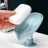 1/2PCS Soap Holder Leaf Shape Soap Tray Bathroom Shower Drain Soap Dish Soap Storage Container For Kitchen Bathroom Accessories 6
