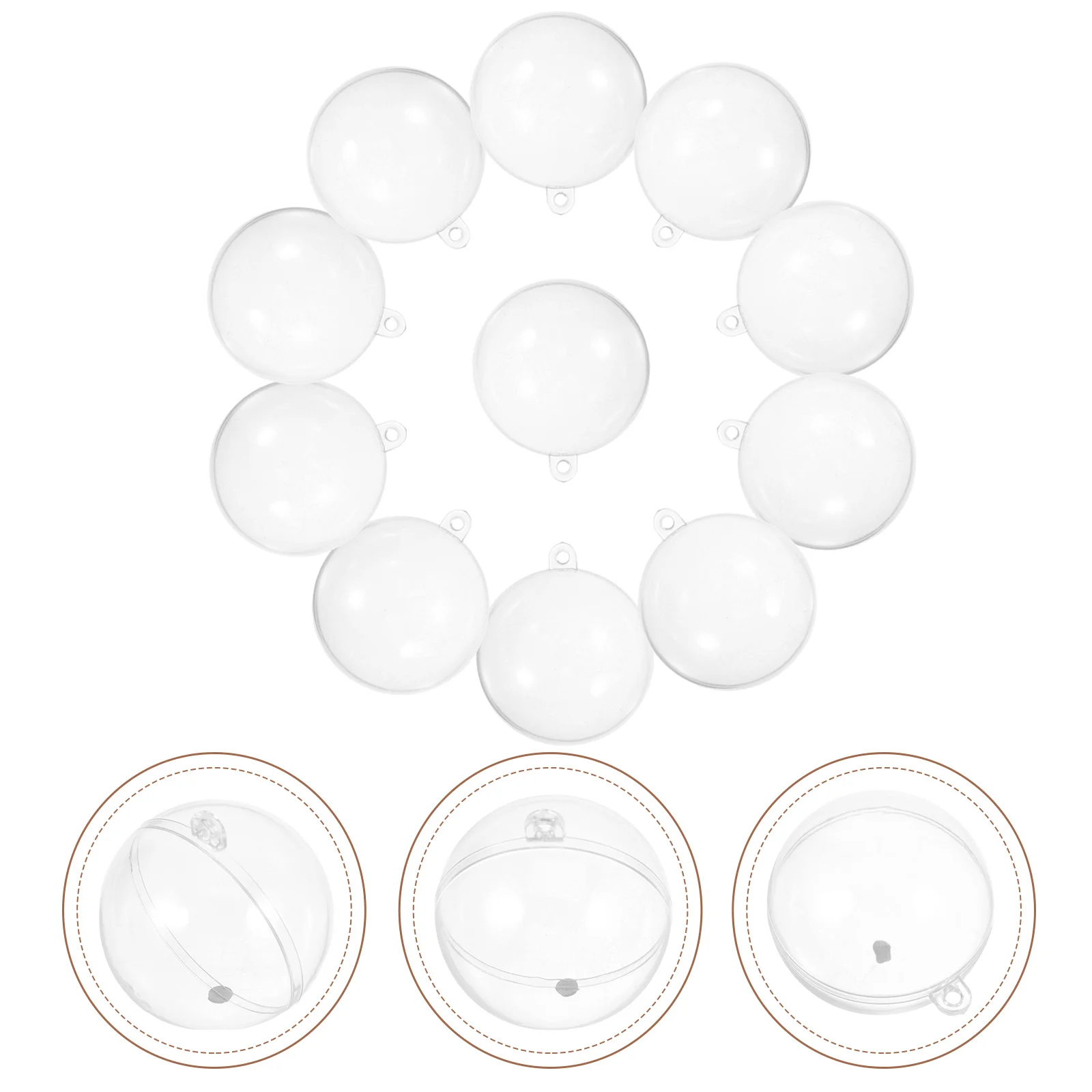 

Ball Ornament DIY 50mm Fillable Balls Ornament Decor for Bath Bomb Christmas Wedding Party Home Wedding Party Decor
