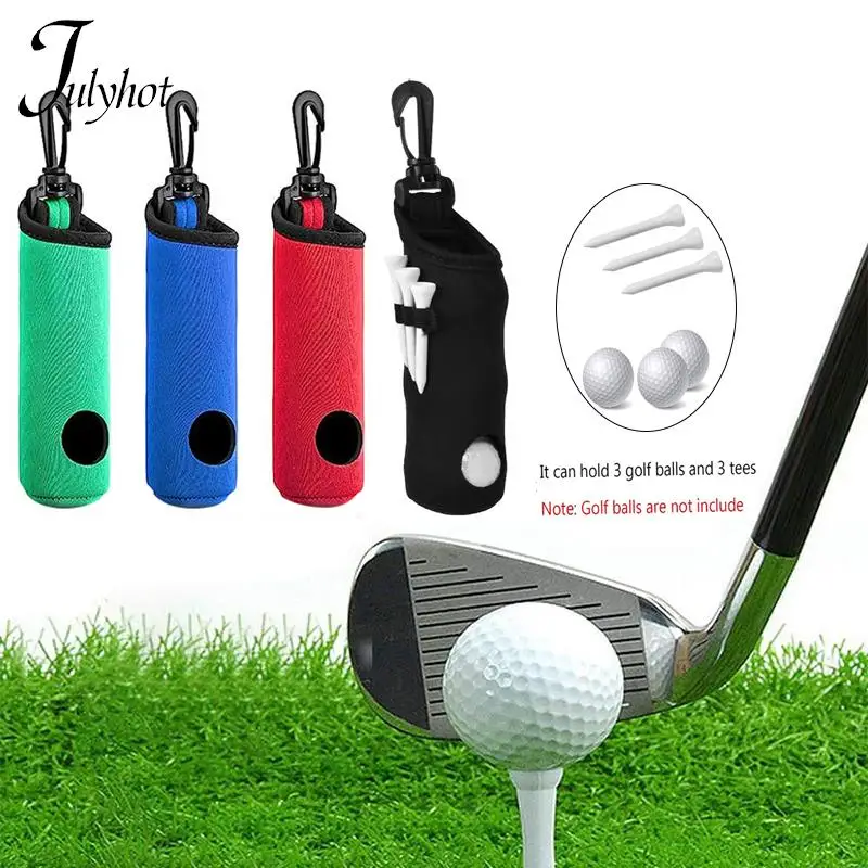 

1pcs Golf Ball Bag Portable Mini Golf Ball Waist Pack Can Hold 3 Golf Ball 3 Nail Storage Pouch Waist Belt Clip Golf Accessories