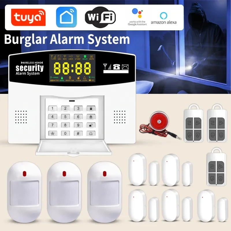 

WIFIGSM infrared sensor burglar alarm intelligent wireless linkage security system for doors and windows of domestic shops