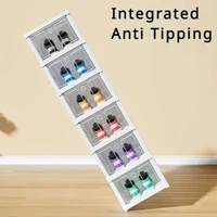 Stackable Shoes Cabinet Stackable Transparent Dustproof Shoe Cabinet Multi-functional Large Capacity Storage Organization Box 2