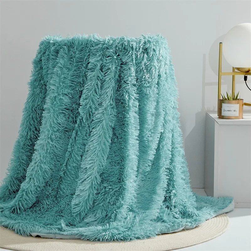 

Soft Faux Fur Throw Blanket Grey Fuzzy Fluffy Cozy Warm Plush Comfy Shaggy Throws and Blankets Couch, Sofa, Bed,380GSM