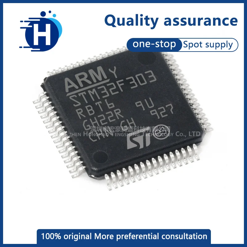 

Original genuine STM32F303RBT6 LQFP-64 ARM Cortex-M4 32-bit microcontroller MCU
