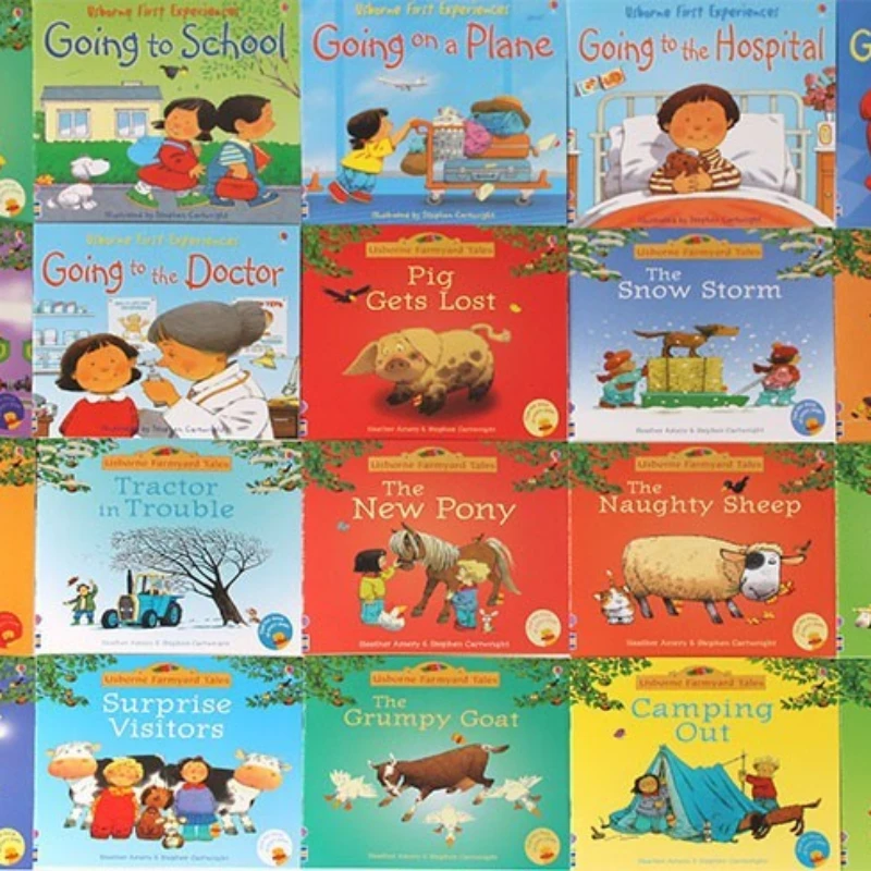 

Usborne Farmyard Tales Series, детская знаменитая ферма, история на английском языке, книга с картинками для родителей и детей, для чтения