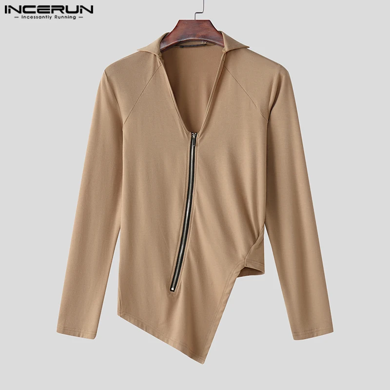 INCERUN بلايز النمط الأمريكي موضة الرجال العميق ال...