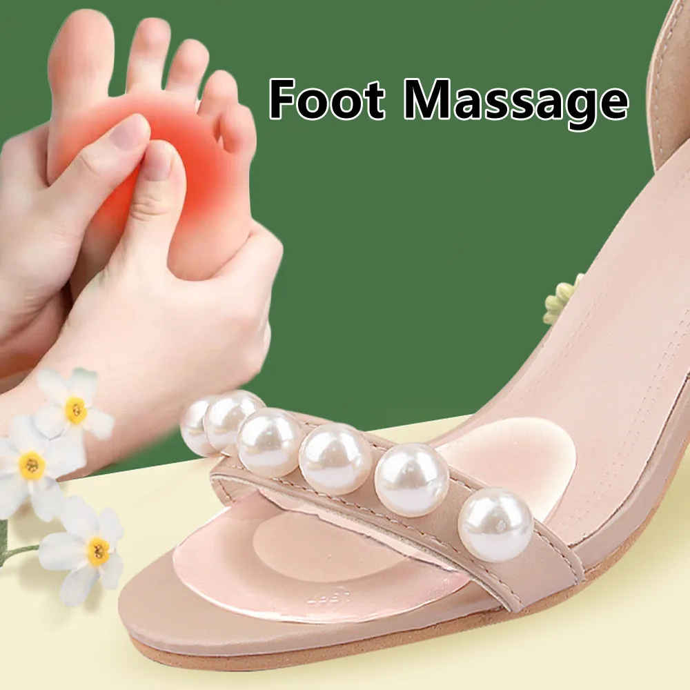 4Pcs Forefoot Pads Orthopedic Insoles Women Soft Silicone Shoes Insoles Relieve Foot Pain Pad Metatarsal Support Insert Cushion