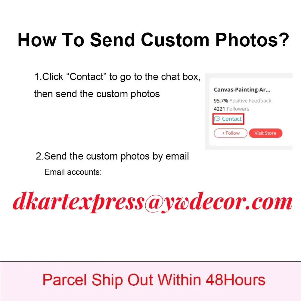 Custom Painting Canvas for Photos Print Wedding Family Art