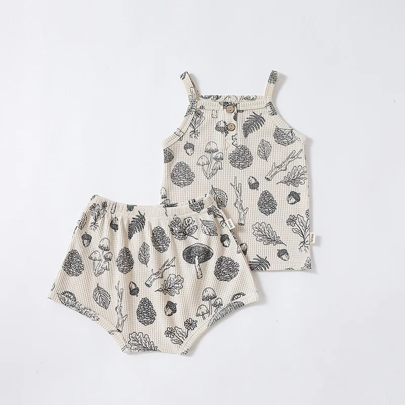 Summer Baby Boys Waffle Clothing Set