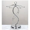 Countertop Wine Glass Holder Freestanding Tabletop Tall Glass Storage Rack with 6 Hooks (Silver) 2