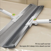 JOYBOS 50 ซม.ซิลิโคน Scraper Mop Wiper ชั้น 360 ทําความสะอาดที่สมบูรณ์แบบไม้กวาด Magic Wiper ในครัวเรือนห้องน้ํากวาดน้ํา 5