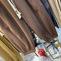 Cargo Pants Women Sporty Solid Plush Sweatpants Korean Style Casual Drawstring Elastic Waisted Streetwear Clothing Harem Pants - Image 6