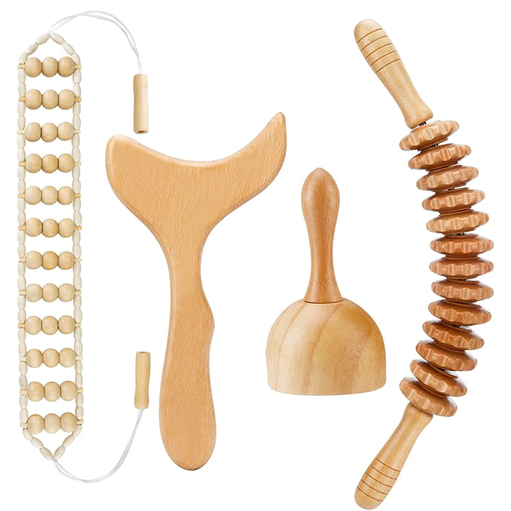 

Wood Therapy Massager Cup Anti-Cellulite Gua Sha Tool Maderoterapia Colombiana Lymphatic Drainage Trigger Point Massager Roller