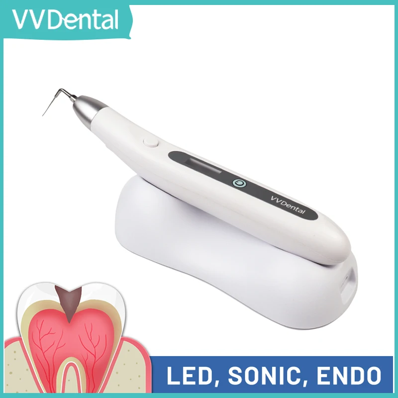 

VVDental LED Dental Wireless Ultrasonic Activator Endo Ultra Activator Ultrasonic Washing Tooth with 5 Tips Dentistry Tools