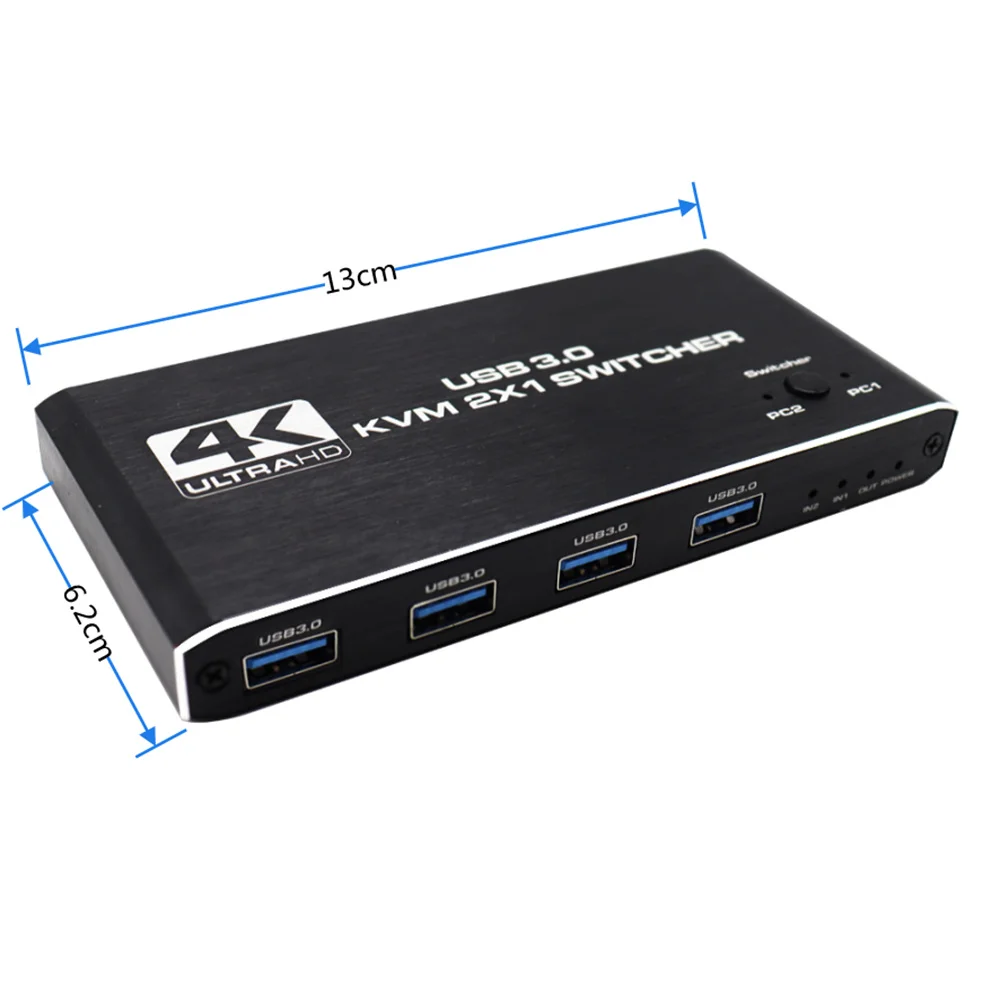 HDMI ȣȯ KVM ġ, USB 3.0 ó, Ű  콺 EDID  HDCP  2 PC , 4K, 2 in 1 Out