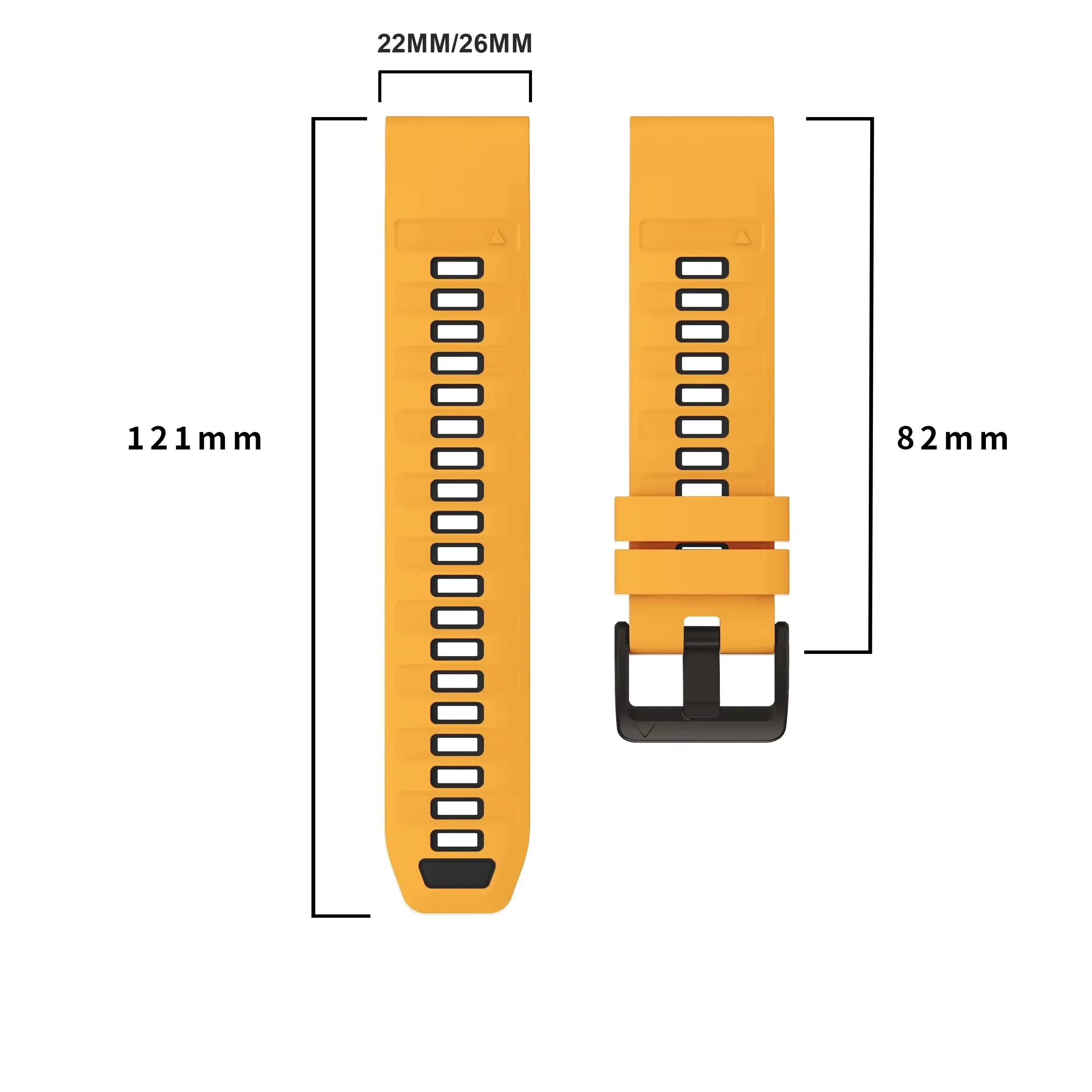 Quickfit Premium Silicone Watch Strap - Multiple Sizes Available