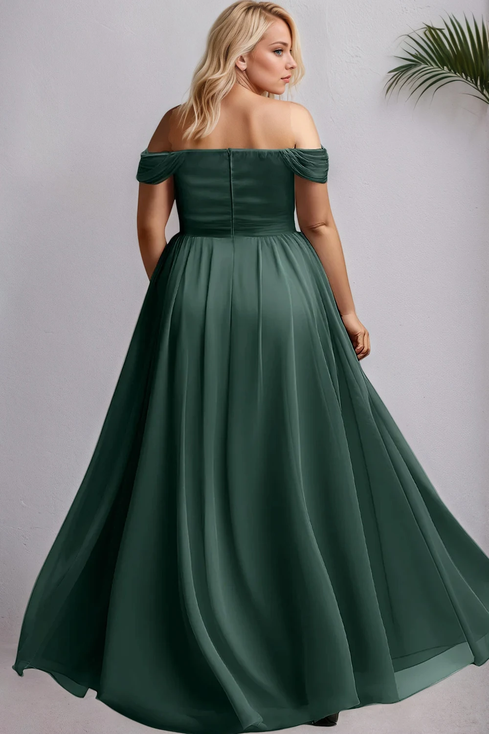 plus size emerald green