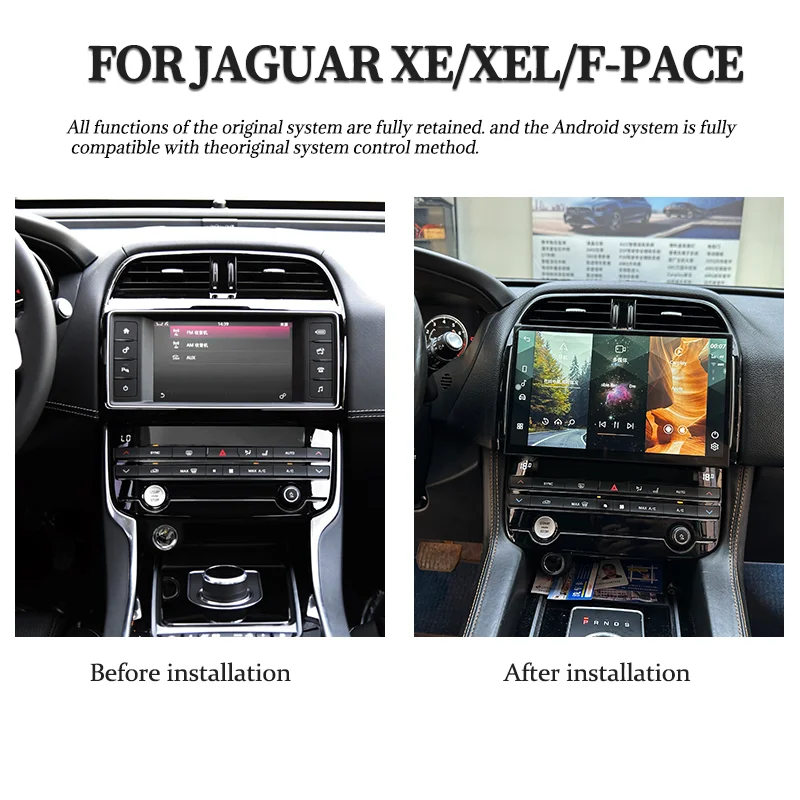 재규어 XE/F-PACE X760 X761 용 GPS 라디오 멀티미디어 플레이어, 무선 카플레이 및 자동차  OEM 메뉴, 안드로이드 11, 11.6 인치