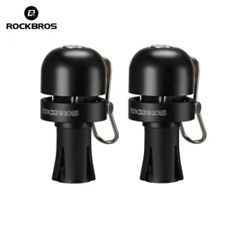 ROCKBROS Aluminum Alloy Handlebar Plug Bicycle Bell - 80dB High Decibel Ring Bike Horn (2PCS BB2502 - 01)