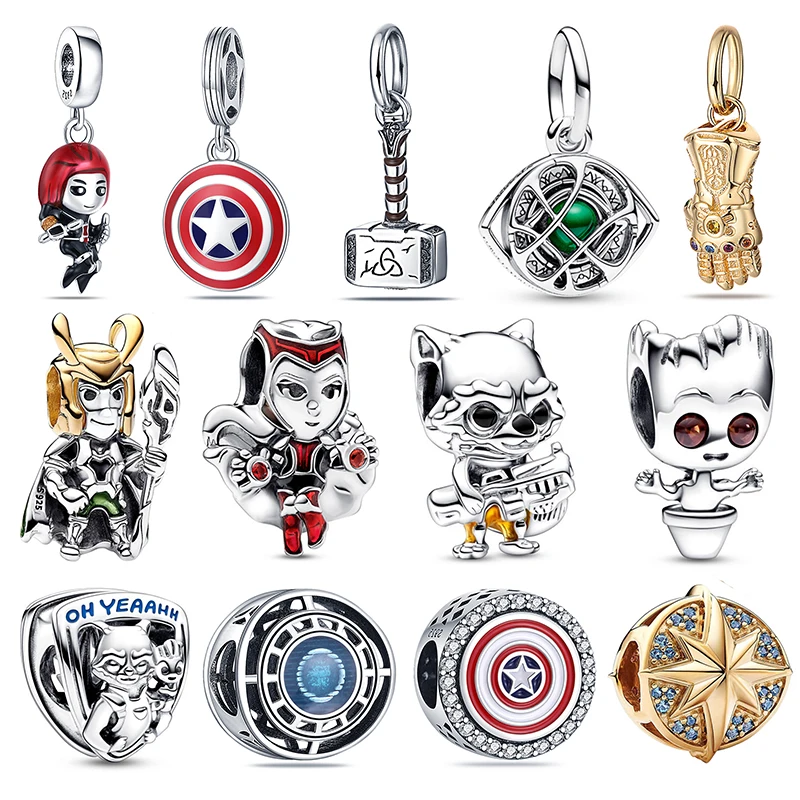 Charm Beads Jewelry Hot Toys Charm Marvel 925 Beads Fit Pandora Bracelet DIY
