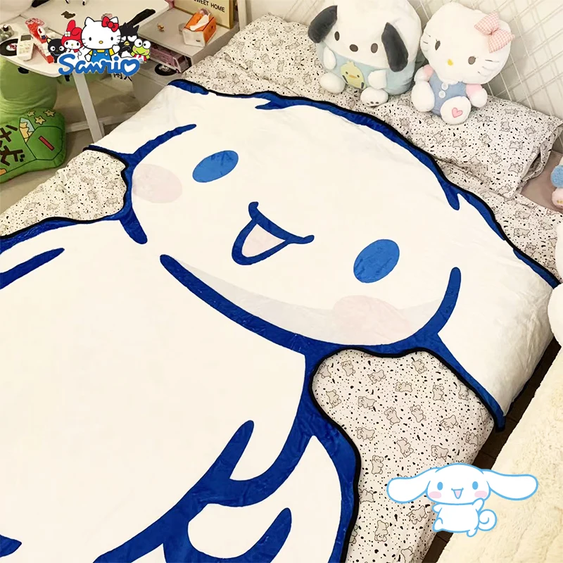 

Sanrio Hello Kitty Cinnamoroll Blanket Kawaii Cosas Anime Cartoon Student Office Take A Nap Air Conditioner Blanket Toys Girls