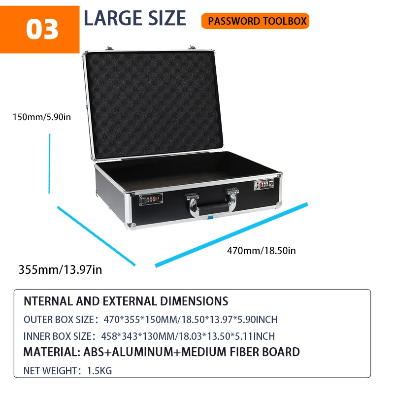 Tool Boxes, Digital Combination Locks, Portable, Aluminum Alloy, Instruments And Equipment, Models,Safes, Hardware Tools 4