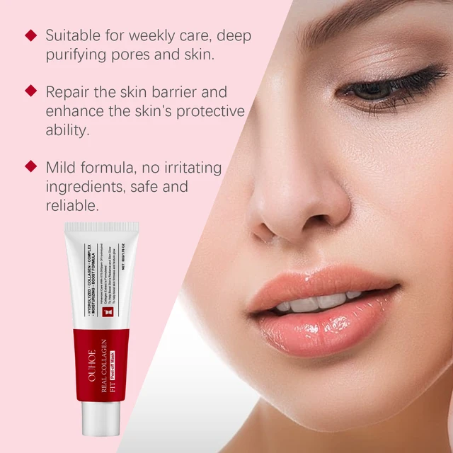Ouhoe Collagen Peel Off Mask with Application Brush Anti Wrinkle Firming Hydrating Easy Peel All Skin Types Non Irritating Clean 5