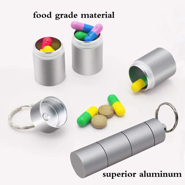 Mini Portable Aluminum Waterproof Pill Box Cases Sealed 3 Times Grids A Day Organizer Tablet Travel Medicine Vitamin Fish Oils 2