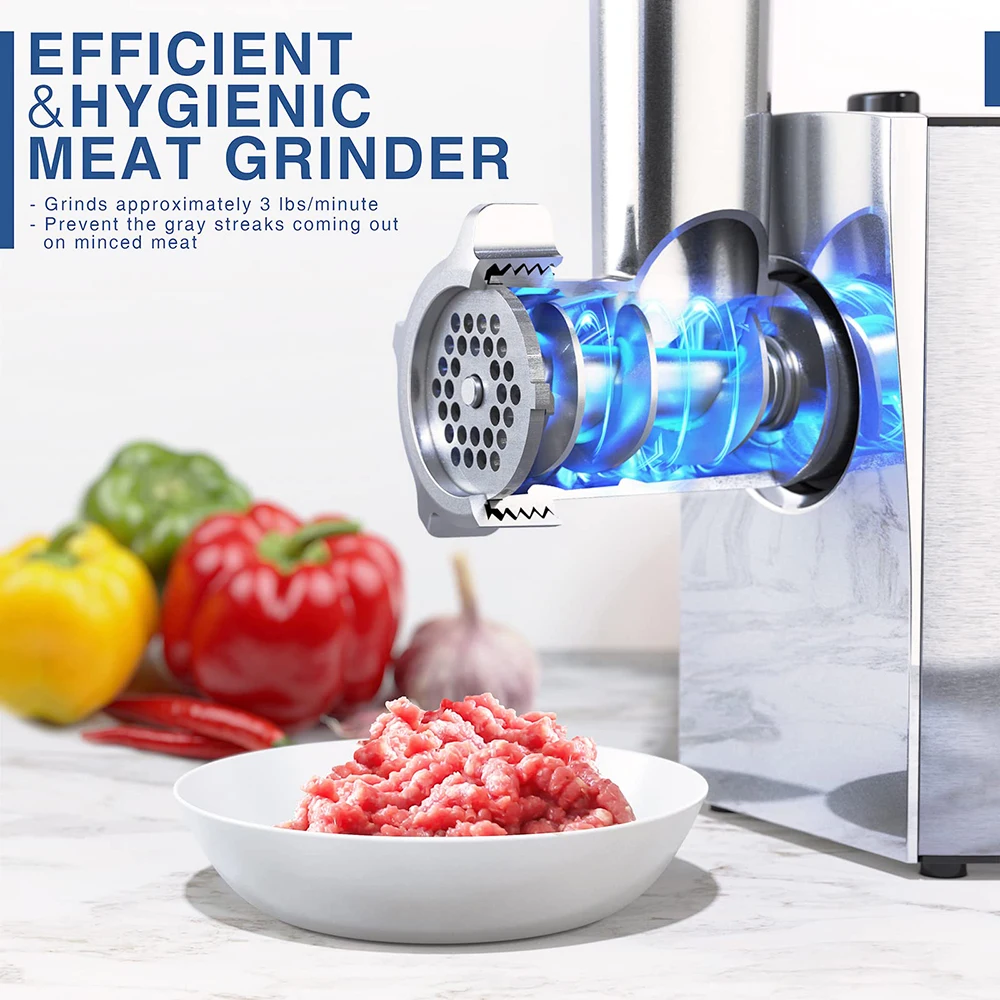 Stainless Steel Electric Meat Grinders with Bowl 700W Heavy for