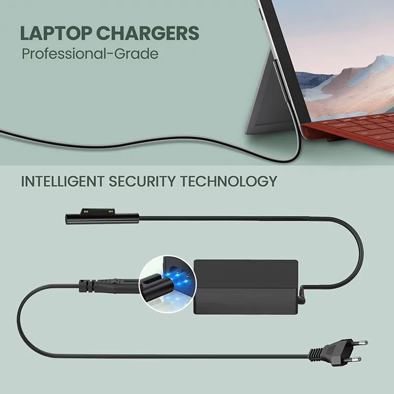 For Microsoft Surface Book 2/3 1798 Charger 102W 15V 6.33A Surface Laptop4/3/2 Go3/2/1 Pro9/8/7/6/5/4/X Power Adapter Supply 5