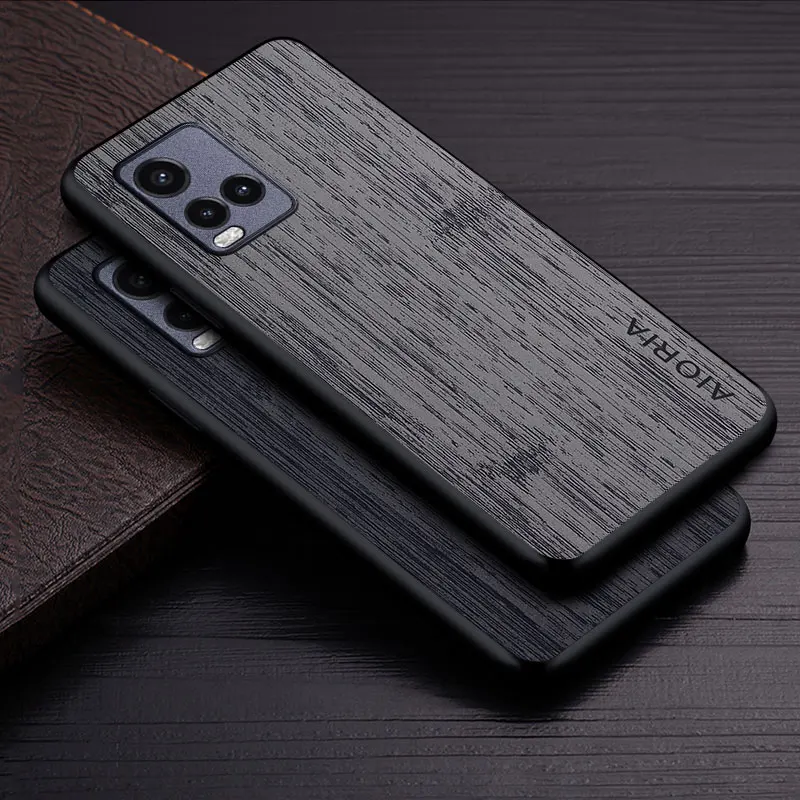 Luxury Bamboo Wood Pattern Leather Phone Case Cover
