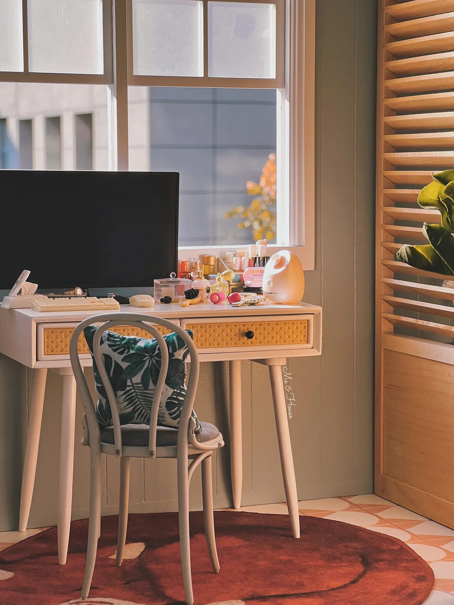 アンティーク　ドールハウス　キャビネット　食器棚 アンティーク ドールキャビネット | フランス 木製ドール