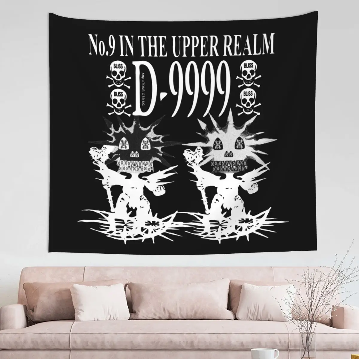 Drain Gang No.9 IN THE UPPER REALM Tapestry Colorful Fabric Wall Hanging Bladee Wall Decor Yoga Mat Witchcraft Tapestry tapestry decor