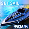 HJ818 2.4GHZ RTR brushed RC electric simulation high-speed boat model remote control boat with LED lights Children's boys' toys 1