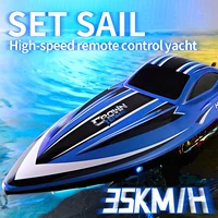 HJ818 2.4GHZ RTR brushed RC electric simulation high-speed boat model remote control boat with LED lights Children's boys' toys 1