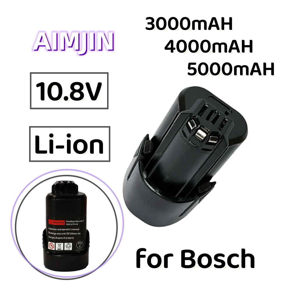 Batteria Ricaricabile Agli Ioni Di Litio 10.8V 3000/4000/5000Mah Sostituire Per Cacciavite Trapano Elettrico Cordless Bosch Bat411 Bat41