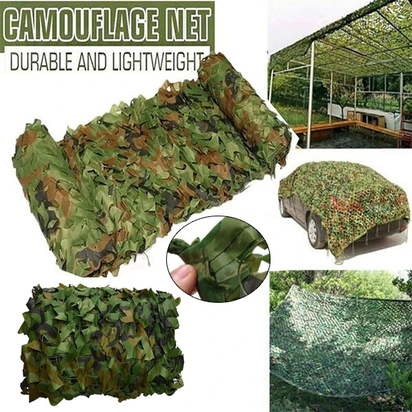 

Камуфляжная Солнцезащитная сетка, армейские сетчатые сетки, легкий прочный солнцезащитный козырек для патио, садовое украшение для охоты, кемпинга