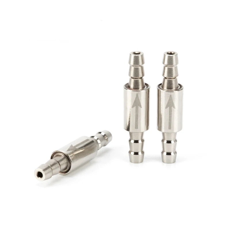 1 stainless steel check valve for CO2 equipment, carbon dioxide diffuser to prevent gas backflow, CO2 check valve fitting 4mm, 5