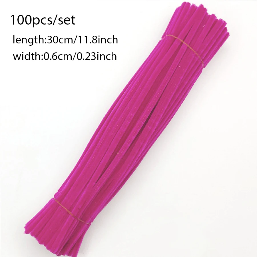 100pcs Colorful Chenille Stems for DIY Craft Projects and Creative Fun