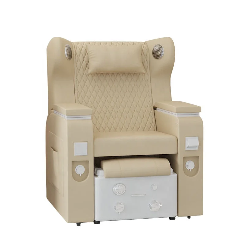 Multifunction modern yellow leather foot spa chair electric can washing hands massage pedicure chair with audio