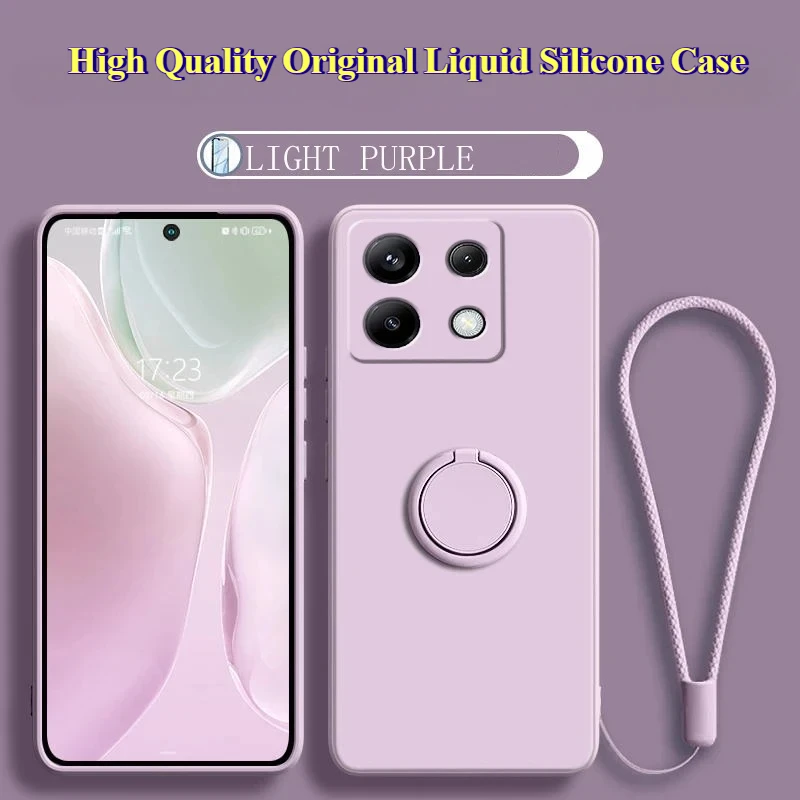 TPU Liquid Silicone Ring Holder Phone Case Cover