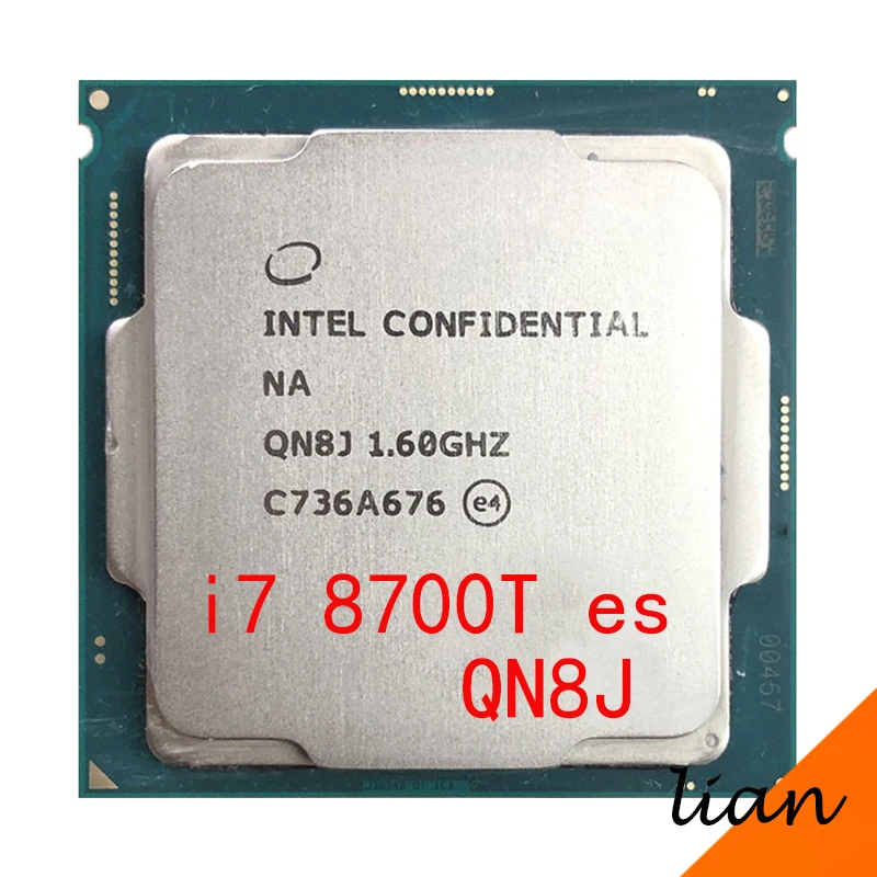 Intel Core i7-8700T es i7 8700T es QN8J 1.6 GHz Six-Core Twelve-Thread CPU Processor 12M 35W LGA 1151 processors