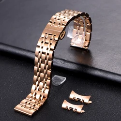 Elegant Solid Stainless Steel Watch Strap Bracelet Replacement - 18mm (Rose Gold)