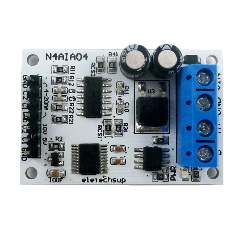 

ELETECHSUP 4-20MA Voltage Signal Acquisition RS485 Modbus RTU Module for PLC Current Transmitter Measuring Instruments