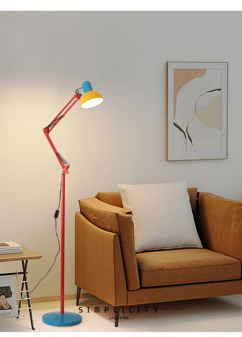 Description Picture 4 of itemUpgrade Grow Floor Lamp Mechanical Deco rative Floor Lamp for Chambres Decor Home Interior Color Long Arm Telescopic Floor Lamp